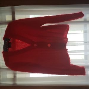 VINTAGE RED MOHAIR WOOL SWEATER M. OBR BRAND